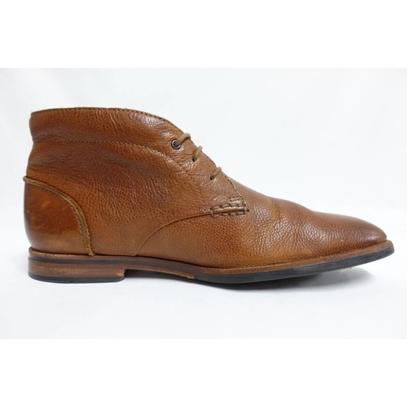 CLARKS Men Chukka Boots 3-Eye Leather Brown Sz 10 M Medium Ankle - Picture 5 of 10